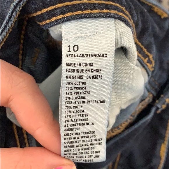 Dark wash boot cut jeans. - Picture 3 of 3